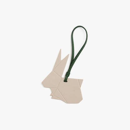 Ivory | Front view of the Origami Rabbit Charm in Ivory