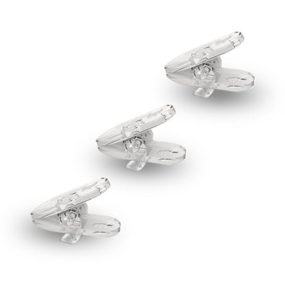 Image of Original Shirt Clip for Earphones in Clear (3 Piece Set).