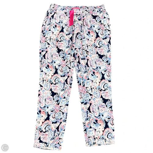 Pants Designer By Lilly Pulitzer In Blue & Pink, Size: L