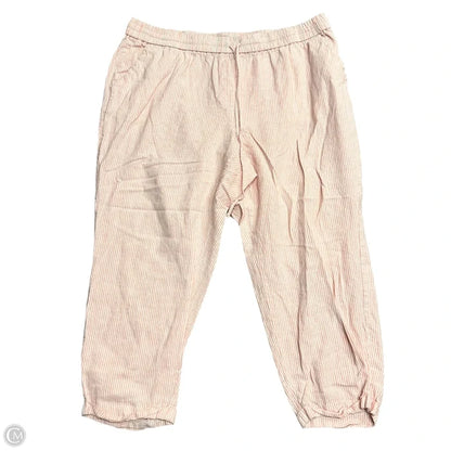 Pants Linen By J. Crew In Orange & White, Size: 20