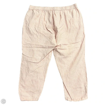 Pants Linen By J. Crew In Orange & White, Size: 20