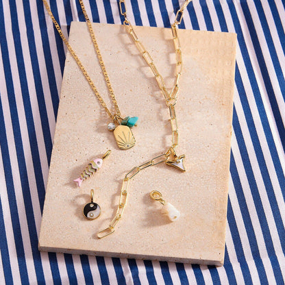 Paperclip Chain Lariat Necklace