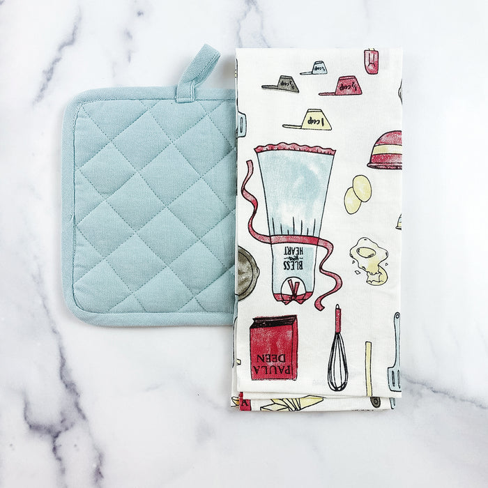 Paula Deen Kitchen Icon Pot Holder & Towel Set