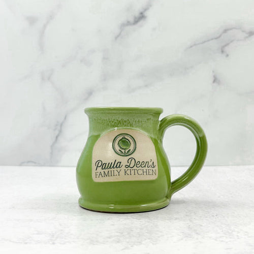 Paula Deen Round Belly Handmade Coffee Mug 10oz Kiwi