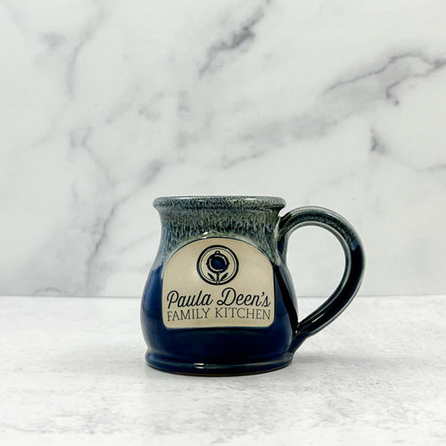 Paula Deen's Round Belly Coffee Handmade Mug 10oz Navy