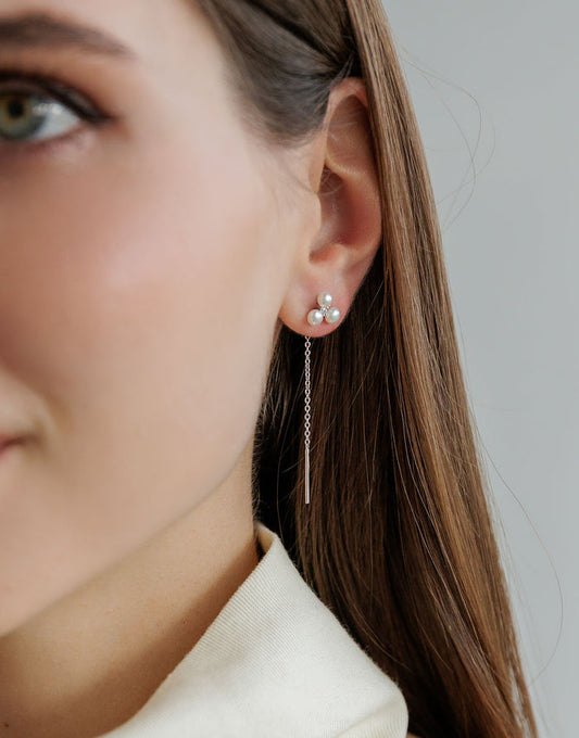 Pearl Flower örhängen | 925 silver