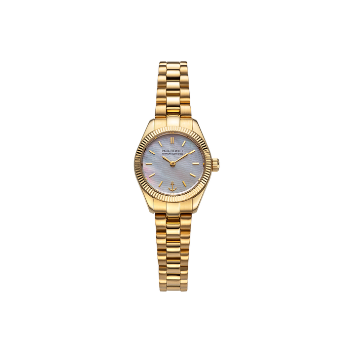 Petit Soleil Round Uhr Gold Pearl