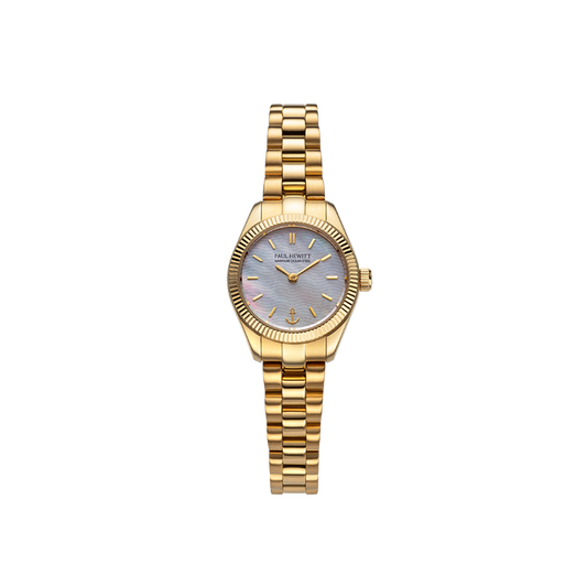 Petit Soleil Round Uhr Gold Pearl