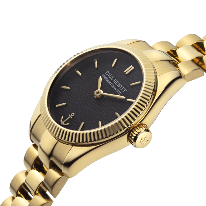 Petit Soleil Round Uhr Gold Schwarz