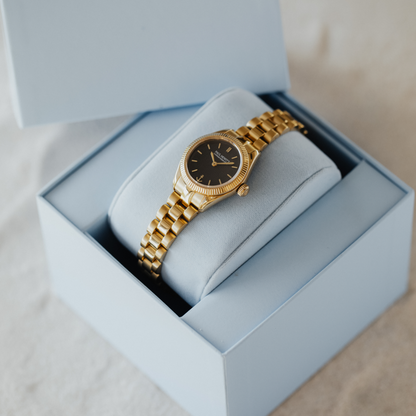 Petit Soleil Round Uhr Gold Schwarz