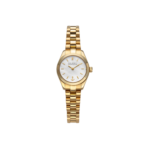 Petit Soleil Round Uhr Gold Weiß