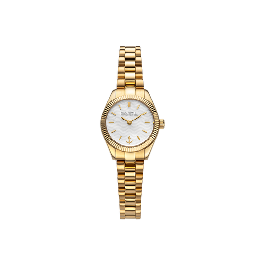 Petit Soleil Round Uhr Gold Weiß