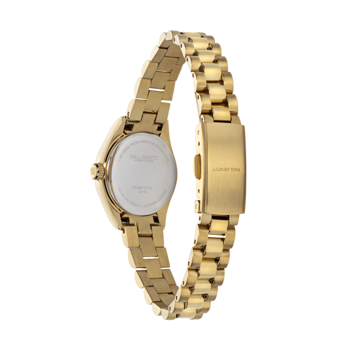 Petit Soleil Round Uhr Gold Weiß