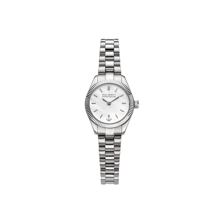 Petit Soleil Round Uhr Silber Weiß