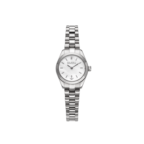Petit Soleil Round Uhr Silber Weiß