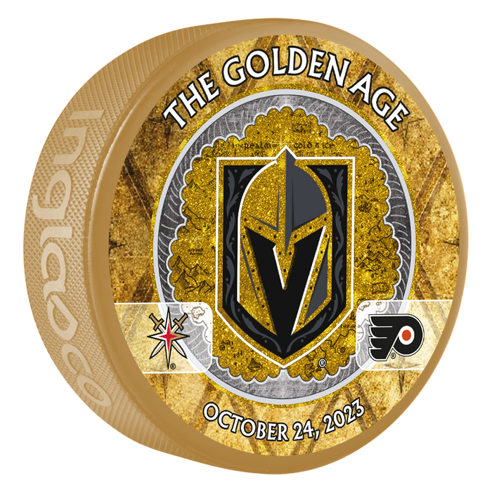 PHI vs. VGK Match-Up Puck - 10/24/2023 - GOLD / Each - Puck