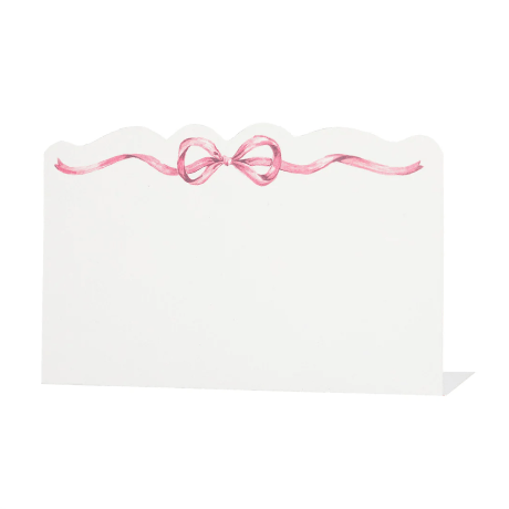 Hester & Cook Pink Bow Place Card