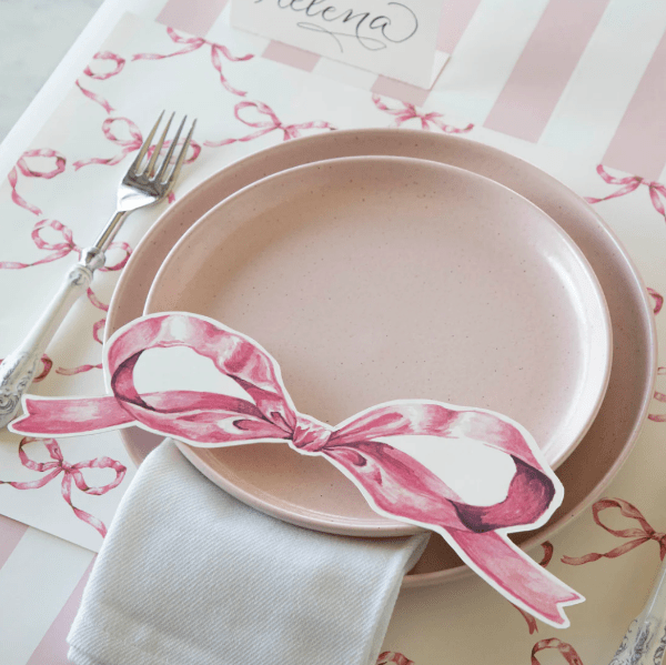 Hester & Cook Pink Bow Table Accent