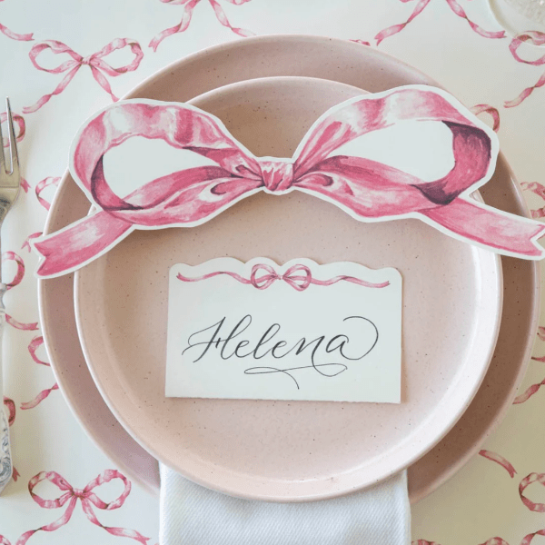 Hester & Cook Pink Bow Table Accent