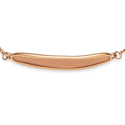 Engravable Plate Armkette Roségold