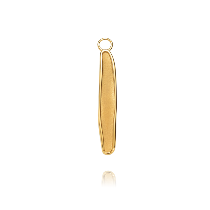 Engravable Plate Charm Gold