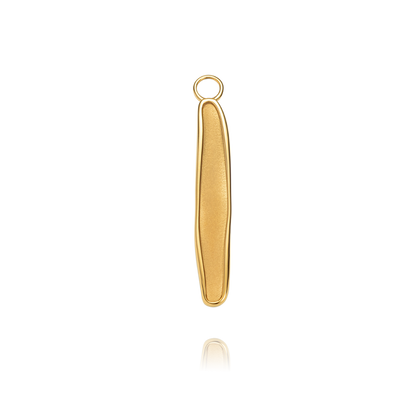 Engravable Plate Charm Gold