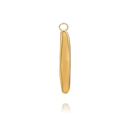 Engravable Plate Charm Gold