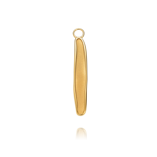 Engravable Plate Charm Gold