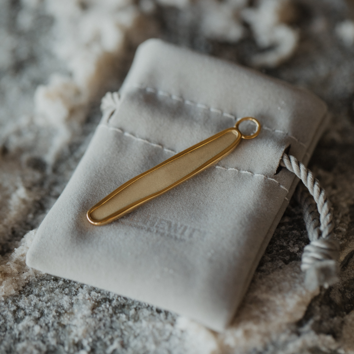 Engravable Plate Charm Gold