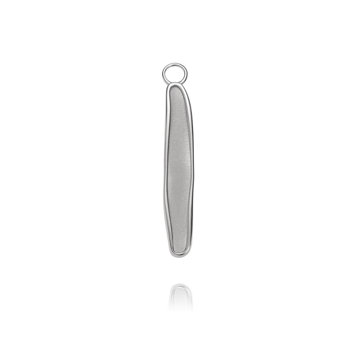 Engravable Plate Charm Silber