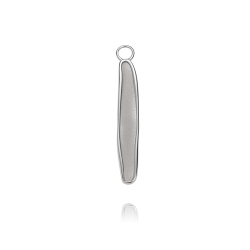 Engravable Plate Charm Silber