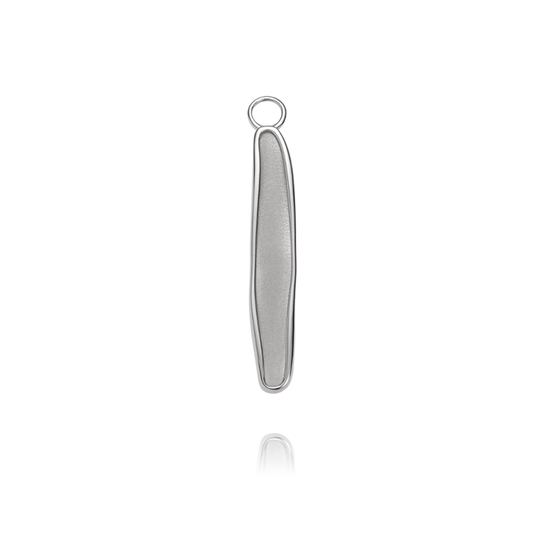 Engravable Plate Charm Silber