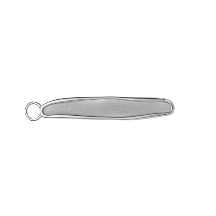 Engravable Plate Charm Silber