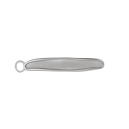 Engravable Plate Charm Silber