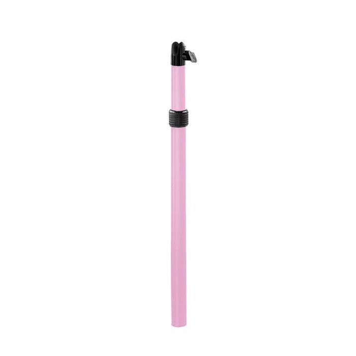 The PINK Post/Shaft Upgrade Replacement for Pro Stands, featuring a black detachable mouthpiece and ridged grip, stands upright against a white background—ideal as a Remarkable Creators Stand accessory.