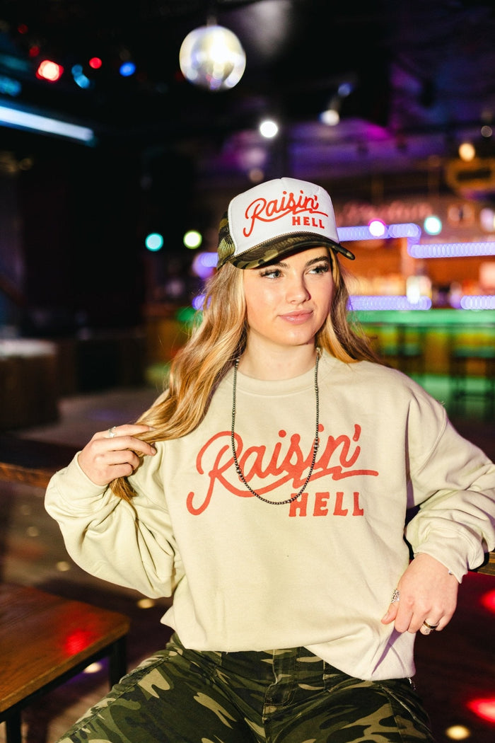 Raisin' Hell Graphic SweatshirtCementS