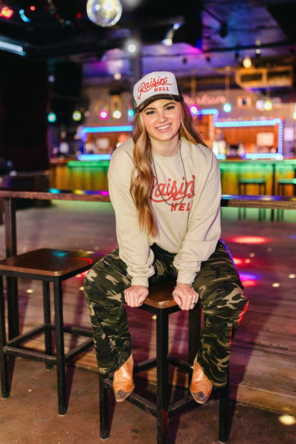 Raisin' Hell Graphic SweatshirtCementS