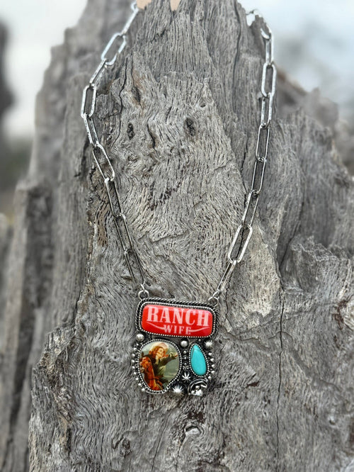 Ranch Wife Turquoise Pendant Necklace