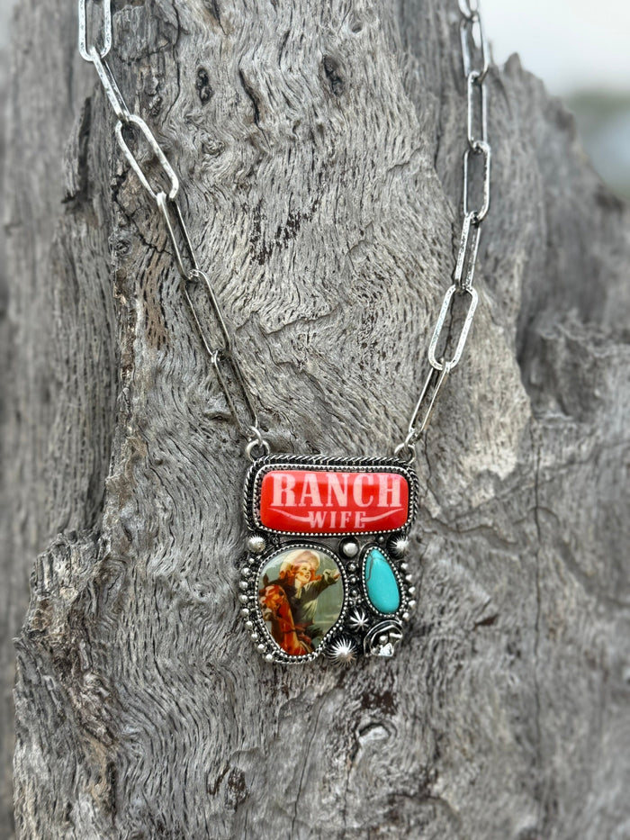 Ranch Wife Turquoise Pendant Necklace