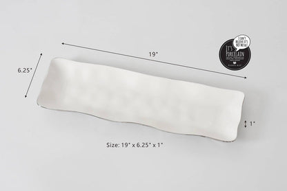 White rectangular object with dimensions labeled on a gray background