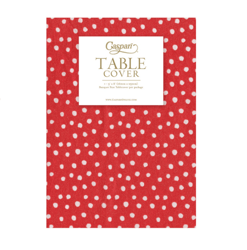 Caspari Party Red Polka Dot Tablecover