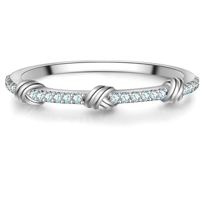 Ring Knoten Zirkonia silber