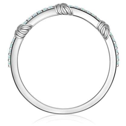 Ring Knoten Zirkonia silber