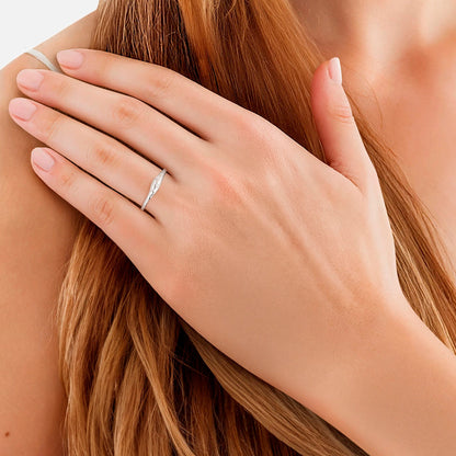 Ring mit Stern-Optik silber
