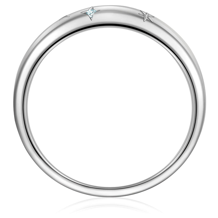 Ring mit Stern-Optik silber