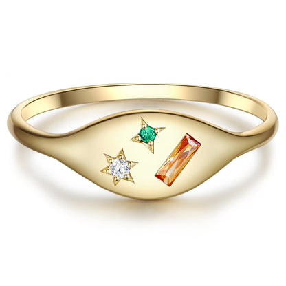 Ring mit Zirkonia gold