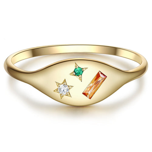 Ring mit Zirkonia gold