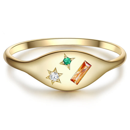 Ring mit Zirkonia gold