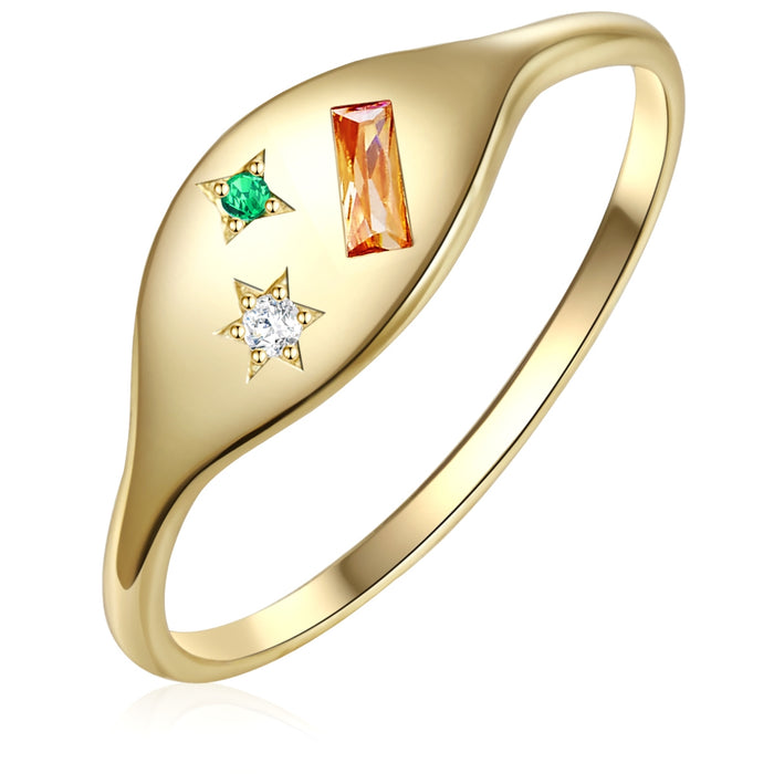 Ring mit Zirkonia gold