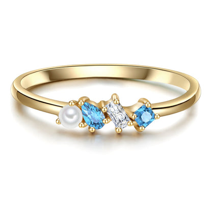 Ring Zirkonia Süßwasser-Perle